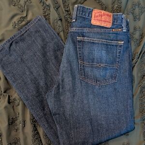 Lucky Brand Men's Dark Blue Straight Jeans